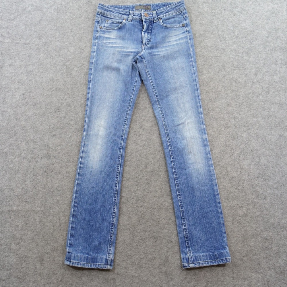 Acne Jeans Womens 27 Blue Hex Pure Light Wash Straight Leg Stretch Denim Italy